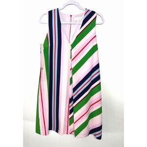 Ted Baker Creative Bay Of Honor Cut Out Tunic Striped Shift Dress Size 1 US 4
